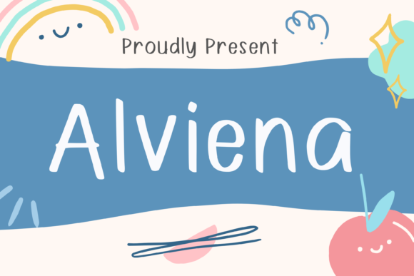 Alviena Font: Sweet & Friendly Display Typeface for Campaign Design