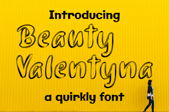 Beauty Valentyna: A Bold Outlined Display Font for Casual Logos