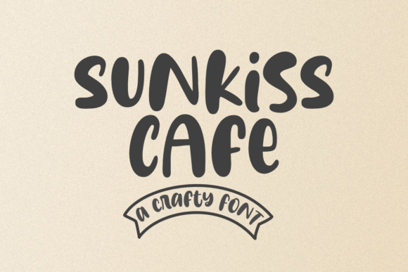 Bold Playful Display Font Sunkiss Cafe for Editorial Design