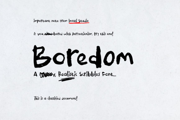 Boredom Font: A Quirky Display Typeface for Standout Branding