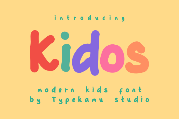 Kidos Display Font: Bold Script for Playful Projects