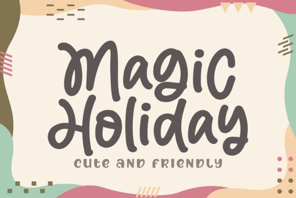 Magic Holiday Font for Whimsical Children’s Design Projects