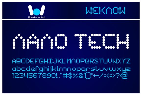 Nano Font: A Fun Techno Display Typeface for Crafters