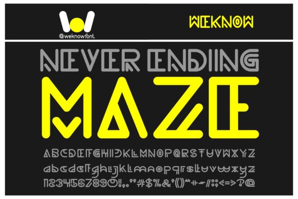Never Ending Maze Display Font for Standout Campaign Graphics