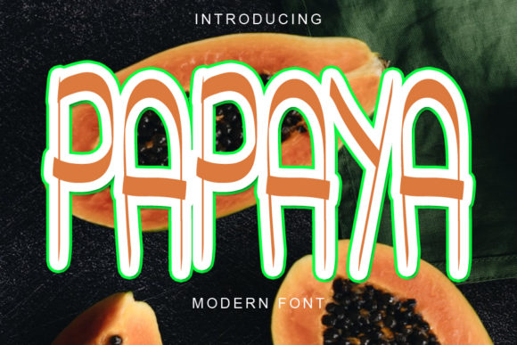 Papaya Font: A Fun & Quirky Display Typeface for Crafters