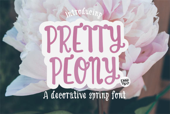 Pretty Peony Font for Small Business Branding