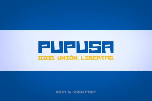 Pupusa: The Boxy Display Font for High-Impact Campaigns