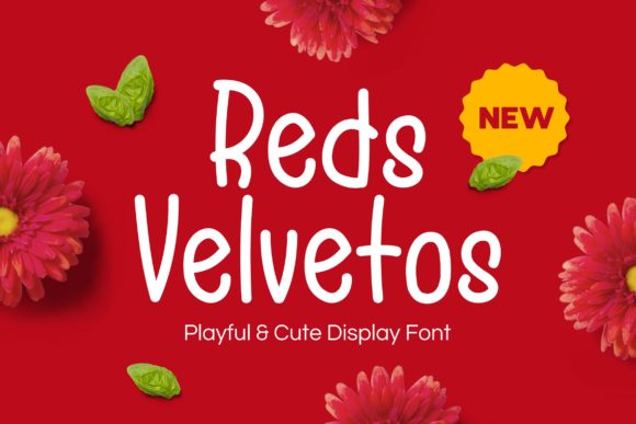 Reds Velvetos Display Font for Playful, Bright Children’s Designs