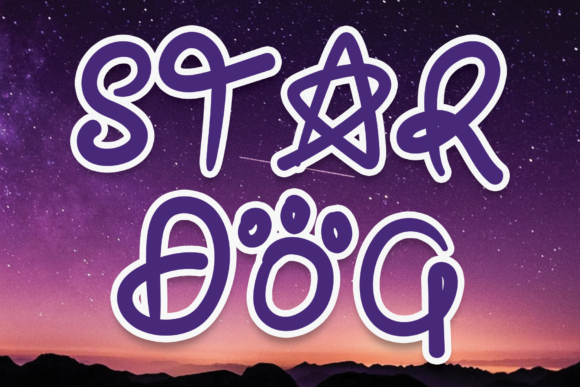 Star Dog Display Font for Playful Kids’ Printables & Crafts