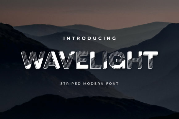 Wavelight: A Striped Modern Display Font for Creative Projects