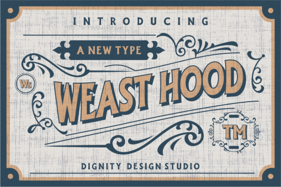 Weast Hood Display Font for Bold Handmade Branding